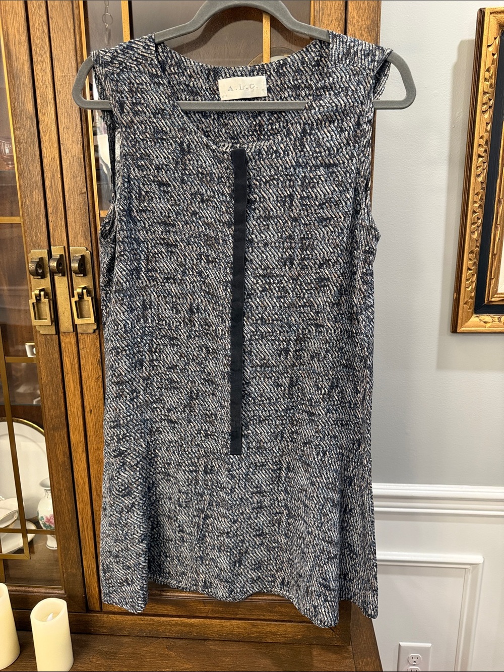 A.L.C. 2012 Vintage Silk Sleeveless Drop Waist Dress